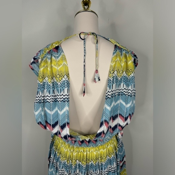 Gorgeous America and Beyond Chevron Pattern Beach Bathing Suit Coverup Dress - Picture 3 of 14